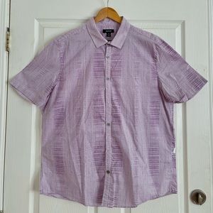 Alfani purple short sleeve pattern shirt size XXL